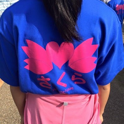 障がい児サークルTシャツ、ブルー×ピンクが綺麗♪ - タカハマライフアート