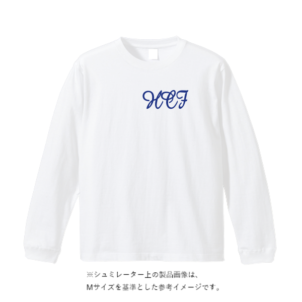 6.2オンスヘビーウェイトロングスリーブTシャツ(ホワイト レディース)