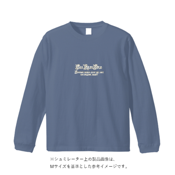 6.1オンスガーメントダイ長袖Tシャツ