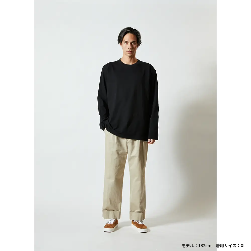 5.6オンス ロングスリーブ Tシャツ(袖リブ無し)