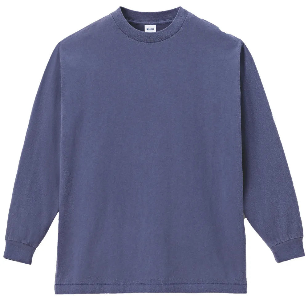 6.5オンスピグメントダイロングスリーブTシャツ