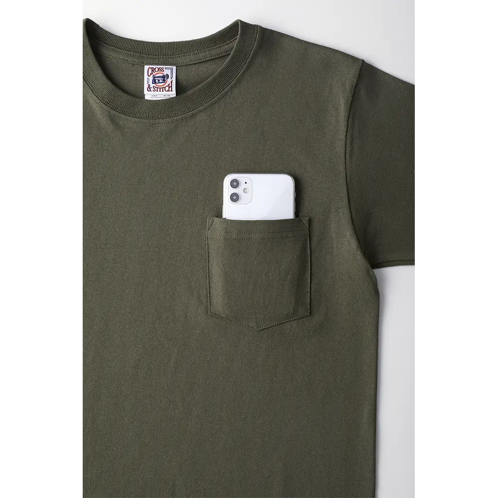 6.2オンス オープンエンド マックスウェイト ポケットTシャツ