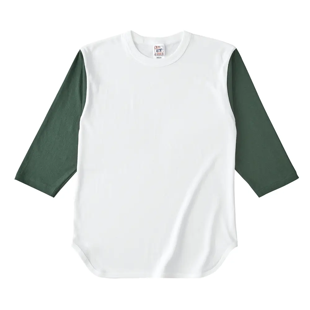 6.2オンス オープンエンド 3/4スリーブ ベースボール Tシャツ