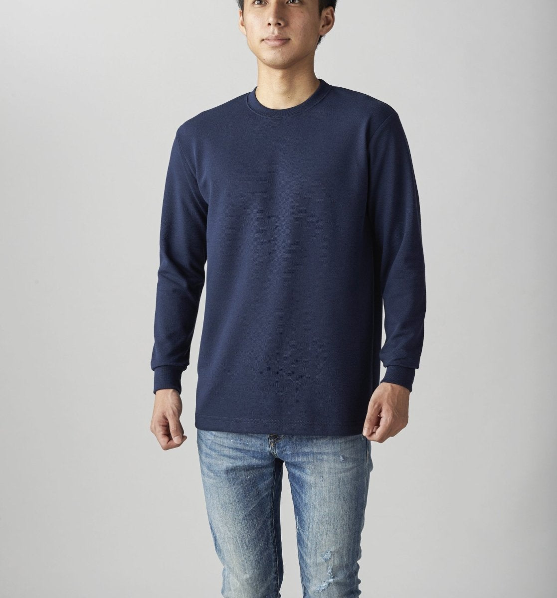ハニカム長袖Tシャツ(リブ有)(キッズ) - タカハマライフアート