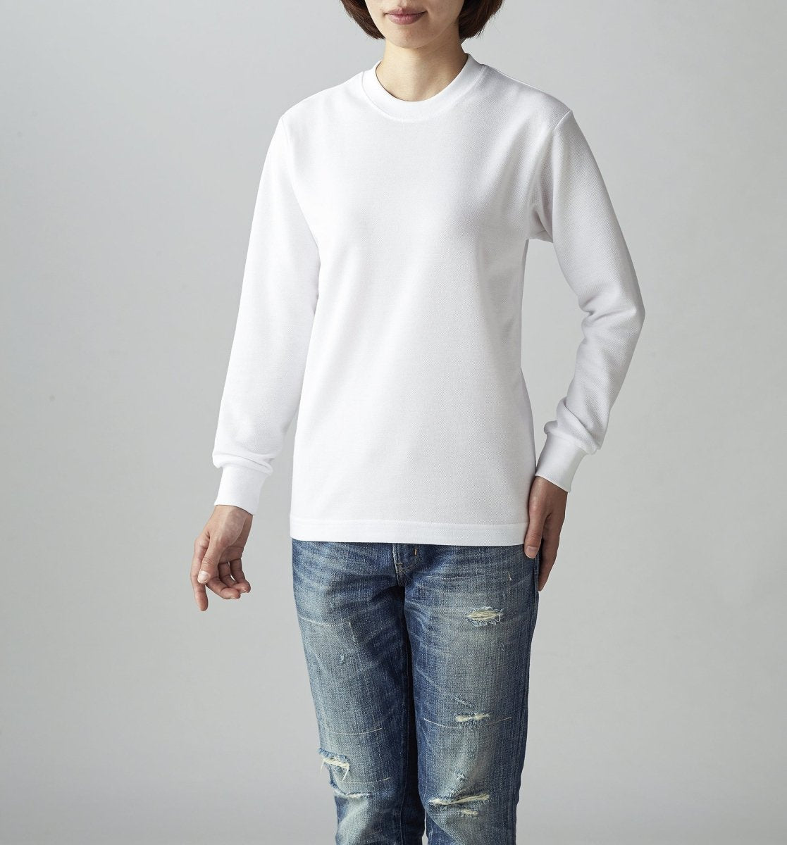 ハニカム長袖Tシャツ(リブ有)(キッズ) - タカハマライフアート