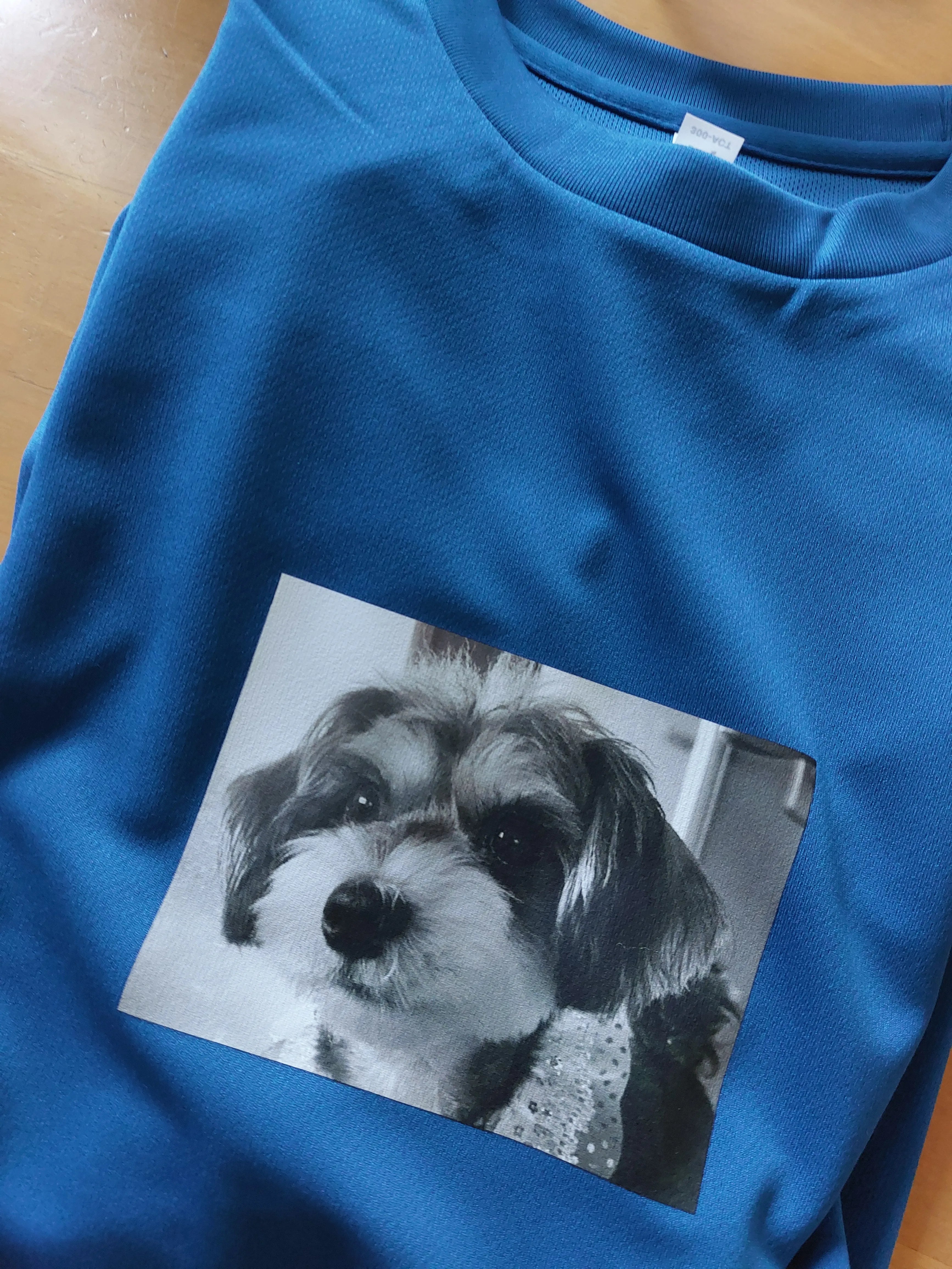 家族総出の田植えをもっと楽しく！愛犬フォト入りオリジナルTシャツ