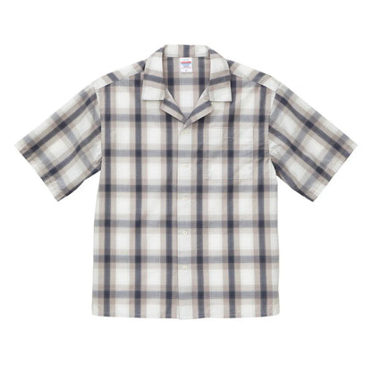 コットン オープンカラー ショートスリーブ シャツ