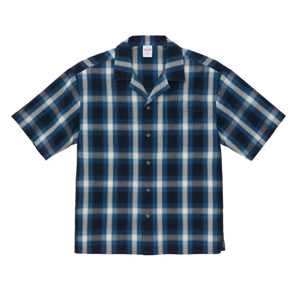 コットン オープンカラー ショートスリーブ シャツ