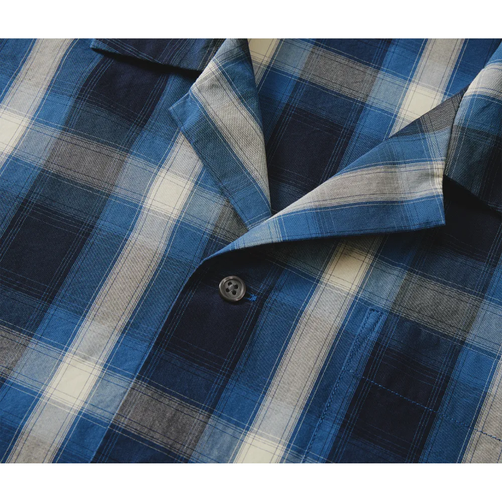 コットン オープンカラー ショートスリーブ シャツ