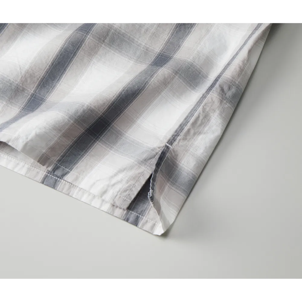 コットン オープンカラー ショートスリーブ シャツ