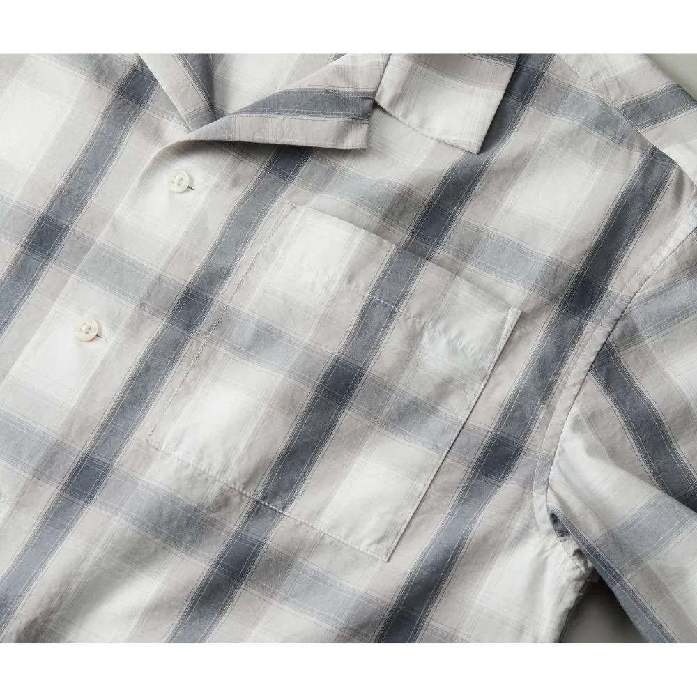 コットン オープンカラー ショートスリーブ シャツ