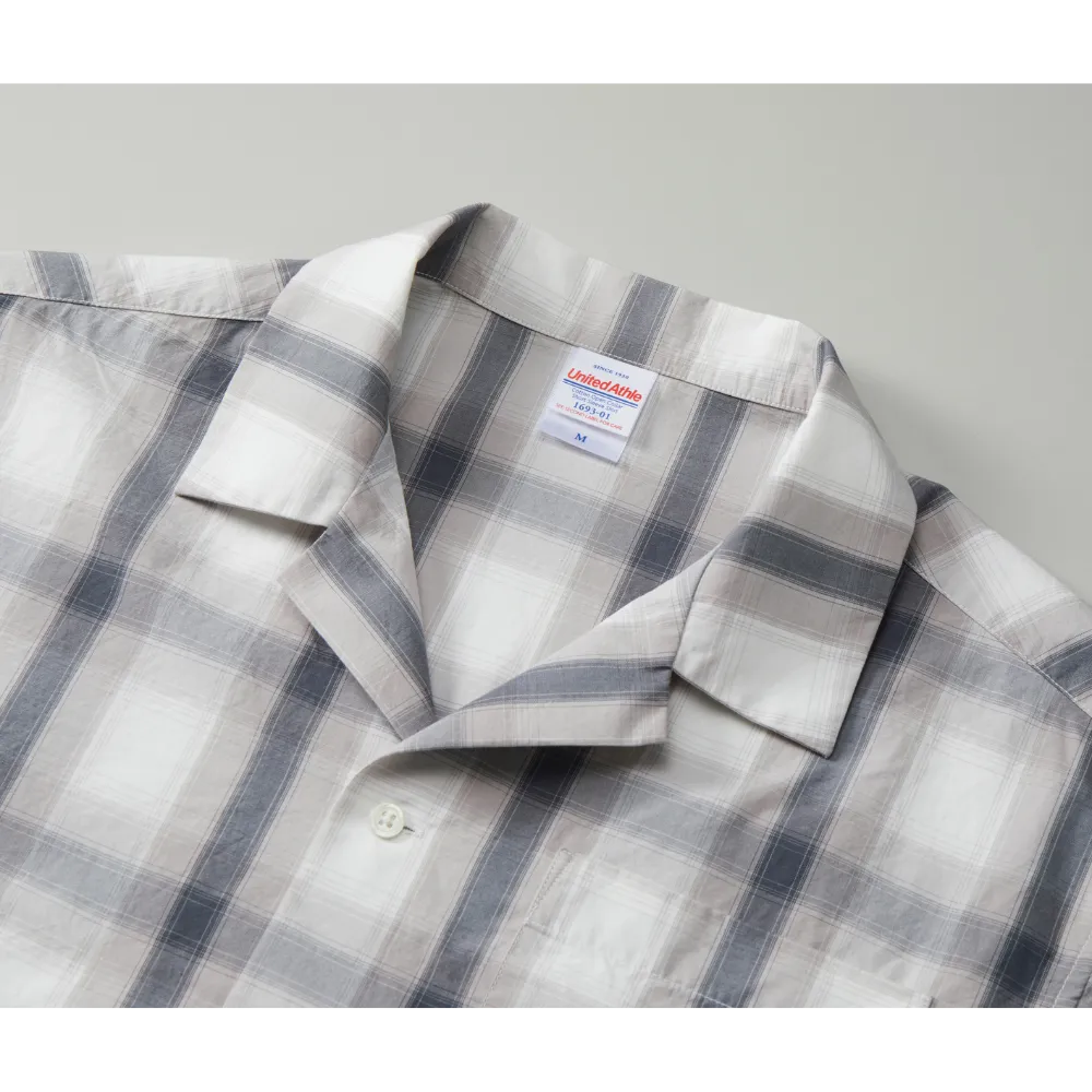 コットン オープンカラー ショートスリーブ シャツ