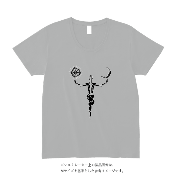 4.3オンス スリムフィット Uネック Tシャツ