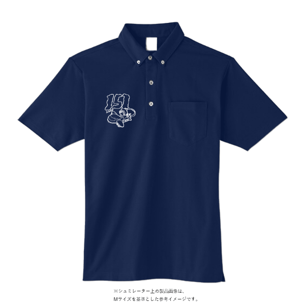 4.1オンス ドライアスレチック ポロシャツ（ボタンダウン）（ポケット付）