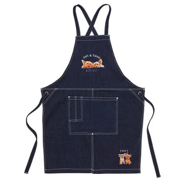 ウォッシュ　キャンバス＆ツイル　エプロン(クロスタイプ)