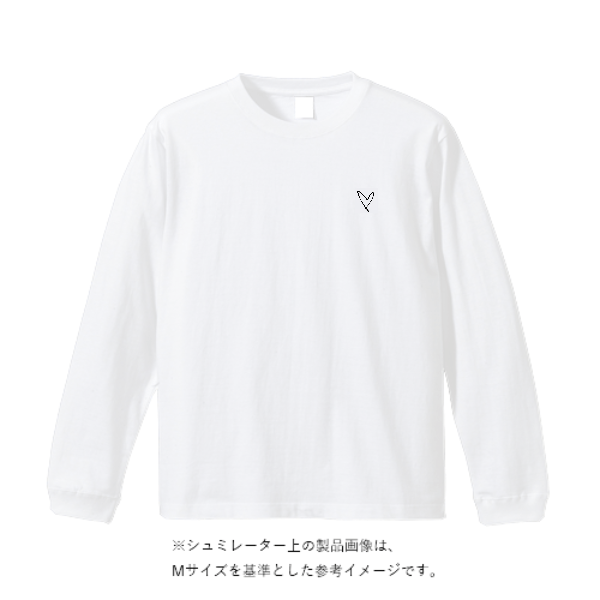 6.2オンスヘビーウェイトロングスリーブTシャツ(ホワイト)