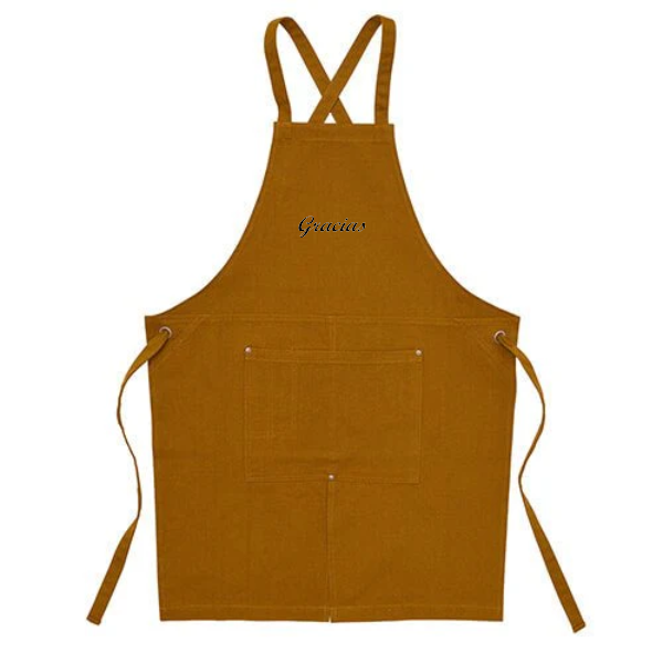 ウォッシュ　キャンバス＆ツイル　エプロン(クロスタイプ)