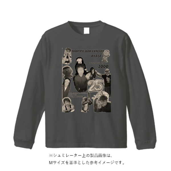 6.1オンスガーメントダイ長袖Tシャツ