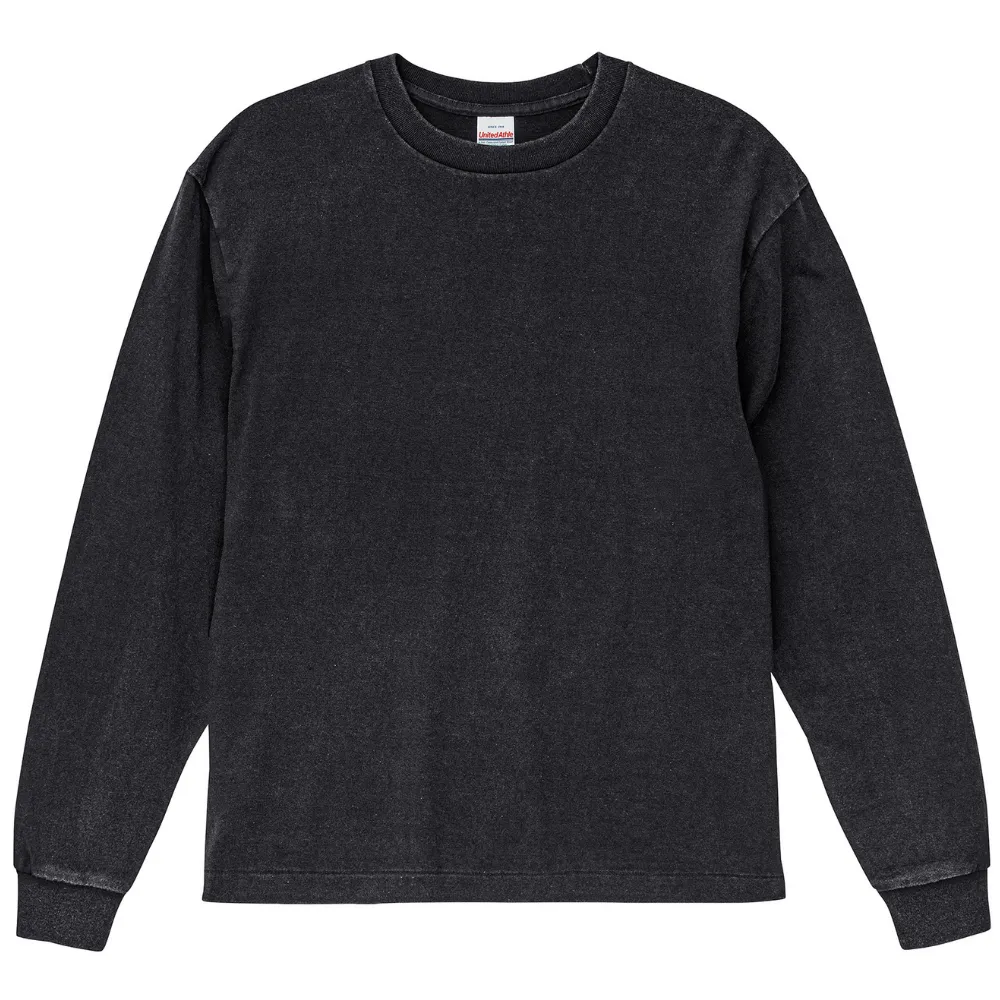 6.2オンス オープンエンド フェードウォッシュ ロングスリーブ Tシャツ（2.1インチリブ）