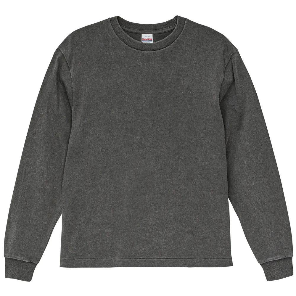 6.2オンス オープンエンド フェードウォッシュ ロングスリーブ Tシャツ（2.1インチリブ）