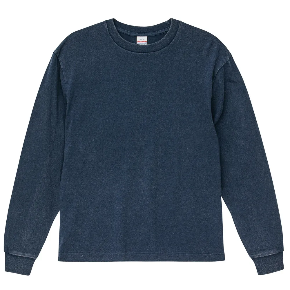 6.2オンス オープンエンド フェードウォッシュ ロングスリーブ Tシャツ（2.1インチリブ）