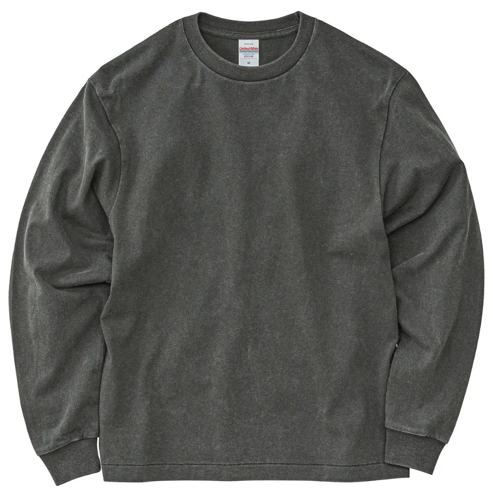6.2オンス オープンエンド フェードウォッシュ ロングスリーブ Tシャツ（2.1インチリブ）
