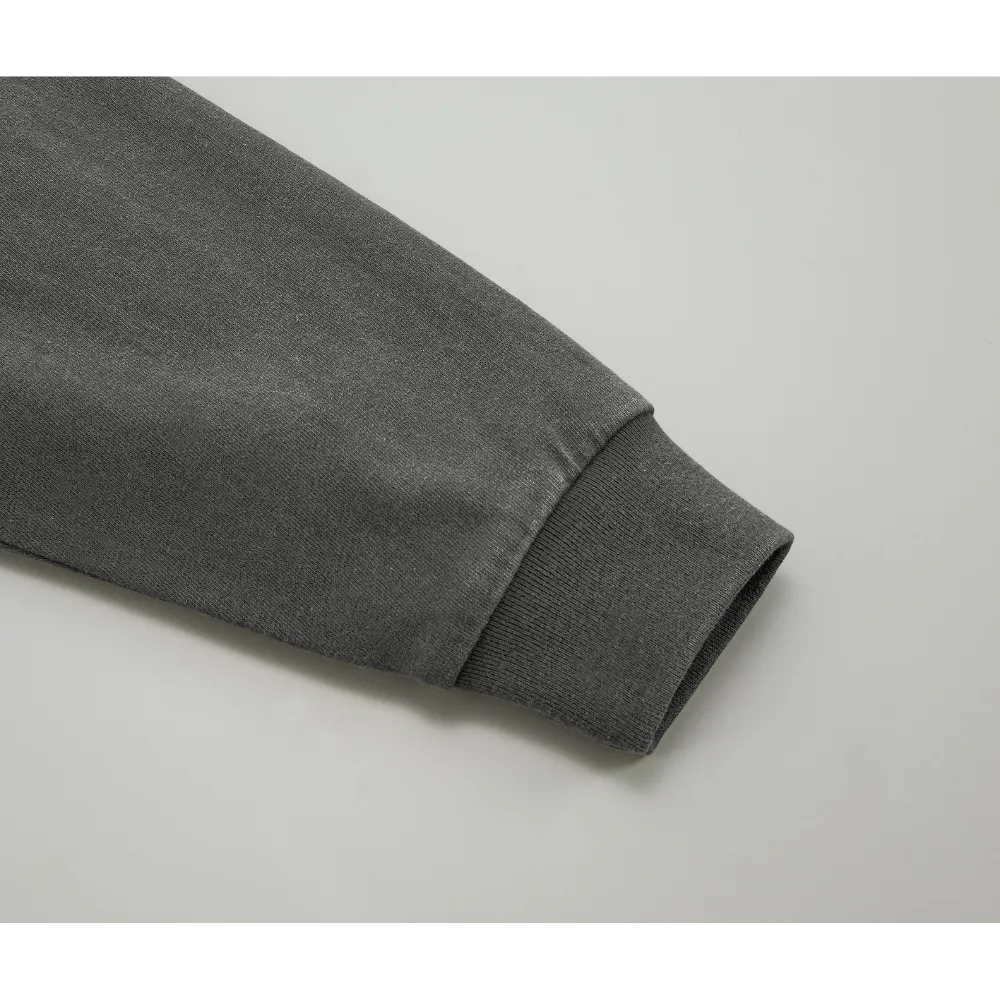 6.2オンス オープンエンド フェードウォッシュ ロングスリーブ Tシャツ（2.1インチリブ）