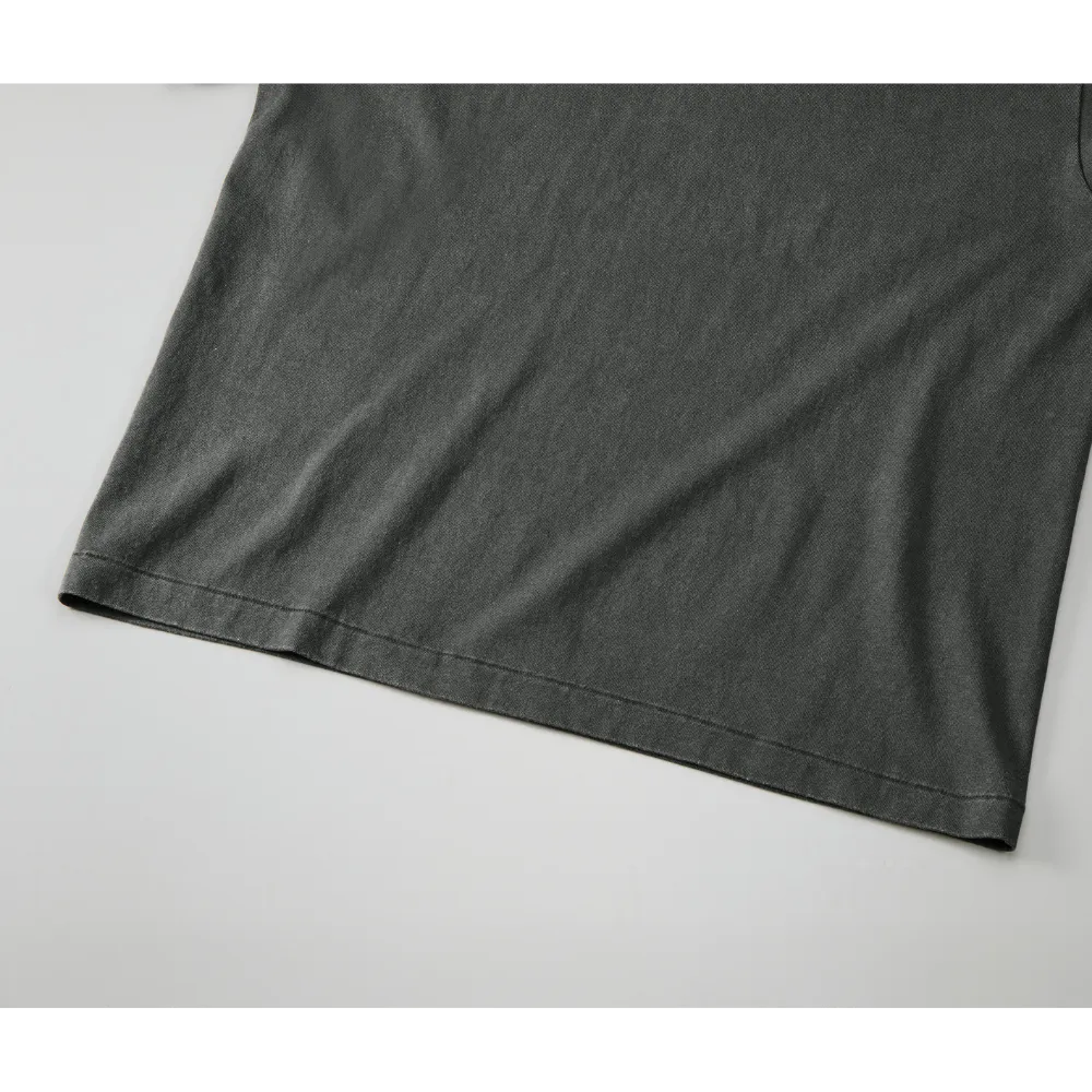 6.2オンス オープンエンド フェードウォッシュ ロングスリーブ Tシャツ（2.1インチリブ）