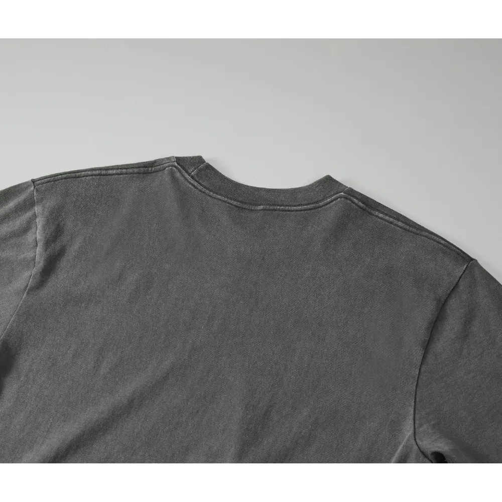 6.2オンス オープンエンド フェードウォッシュ ロングスリーブ Tシャツ（2.1インチリブ）
