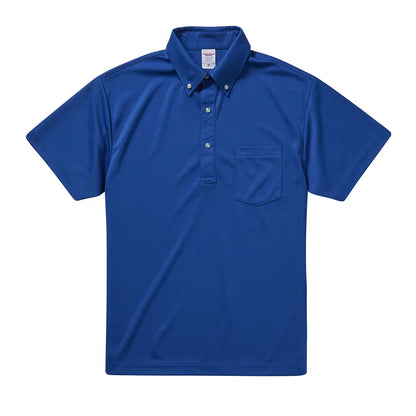 4.1オンス ドライアスレチック ポロシャツ（ボタンダウン）（ポケット付）