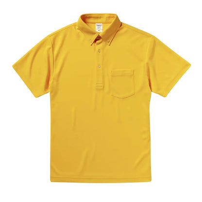 4.1オンス ドライアスレチック ポロシャツ（ボタンダウン）（ポケット付）