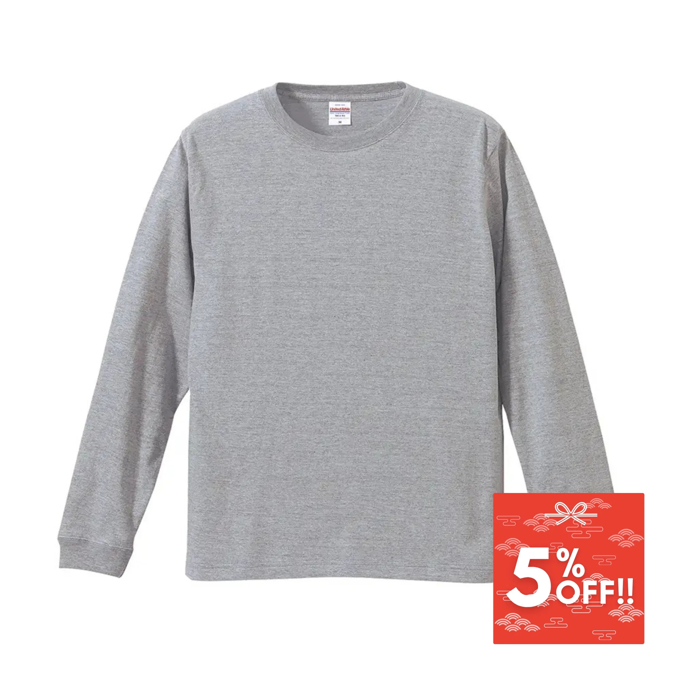 5.6オンス ロングスリーブ Tシャツ（袖リブ有り）