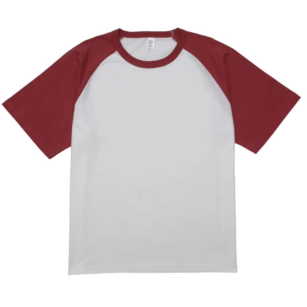 [D-FACTORY]6.6オンス プレミアムコンフォートラグランスリーブTシャツ