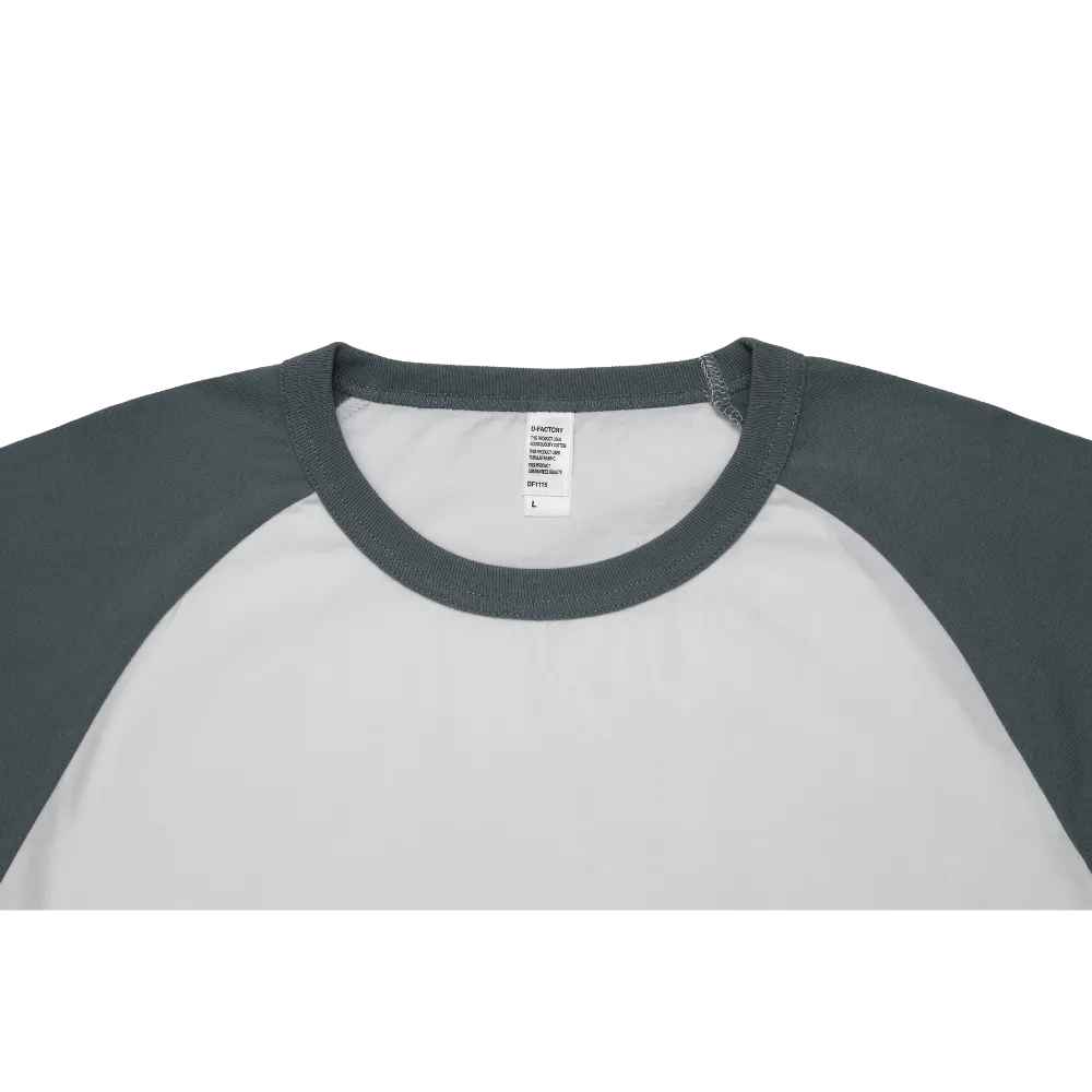 [D-FACTORY]6.6オンス プレミアムコンフォートラグランスリーブTシャツ