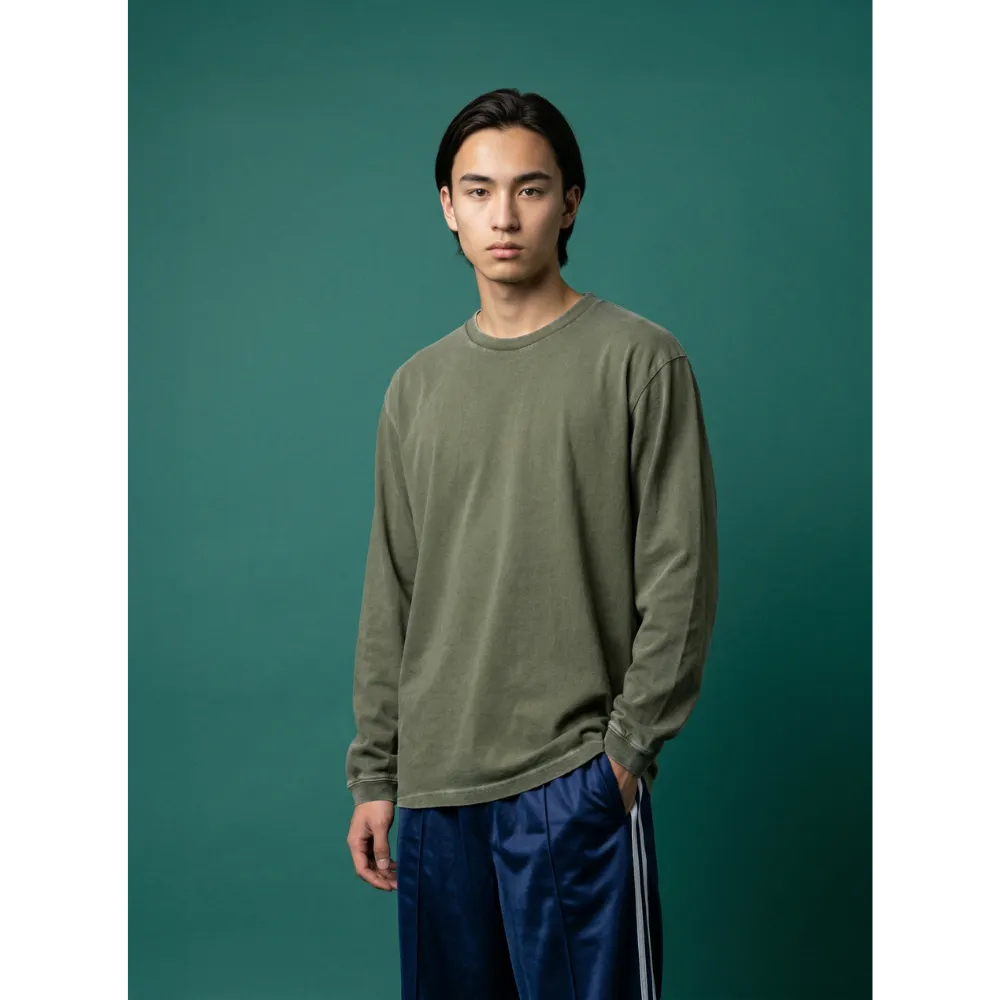 DF1201S 6.6オンス ロングスリーブヴィンテージTシャツ（1.6インチリブ）