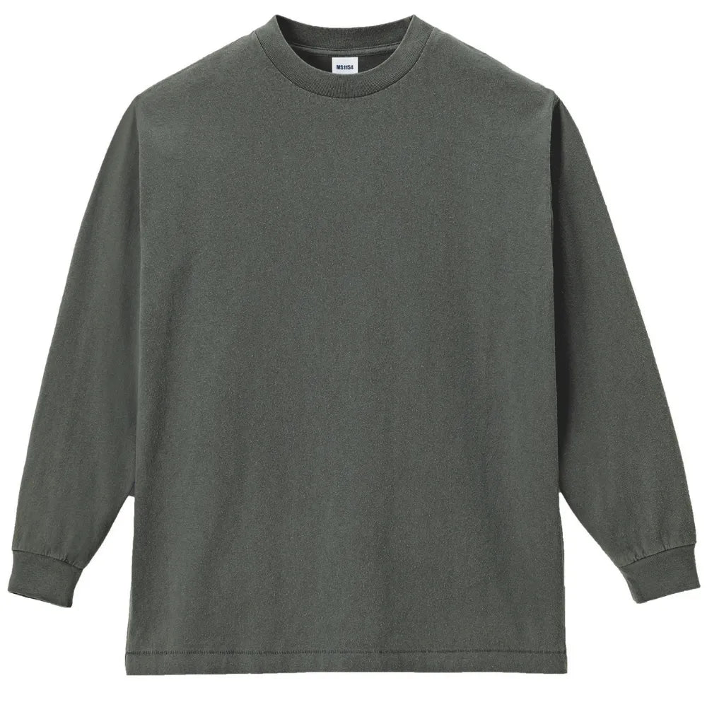6.5オンスピグメントダイロングスリーブTシャツ