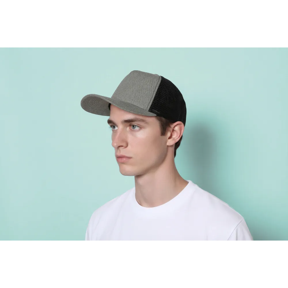 フラットバイザーメッシュキャップ