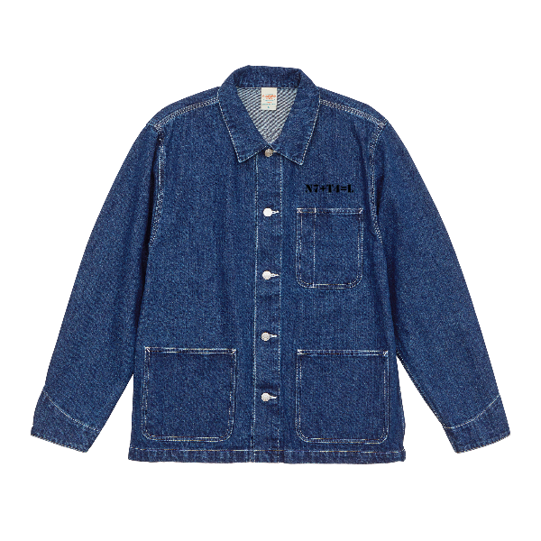 【刺繍】12.0オンス デニム ルーズフィット カバーオール ジャケット