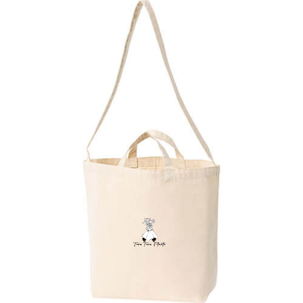 キャンバスショルダートート（ポケット付き）